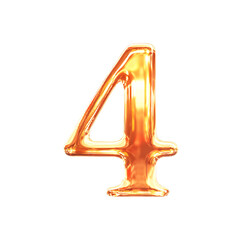 3d golden font letter