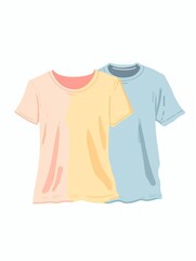 Couple Creating Custom T-Shirts with Pastel Colors Generative AI