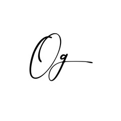 Initial wedding monogram logo template	