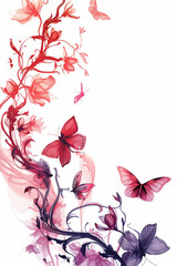 background with butterflies