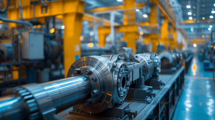 Fototapeta premium Large heavy duty machinery in a machining shop.