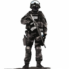 Fototapeta premium soldier in uniform
