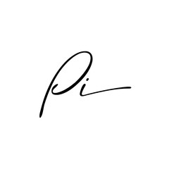 Initial wedding monogram logo template