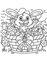 Easter Egg Coloring Fun: Cute Chicks & Bunnies
