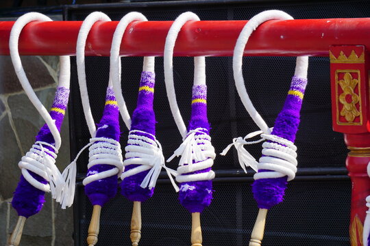 Colorful whip's (Pecut Samandiman). Pecut Samandiman is an art from Ponorogo, East Java, Indonesia
