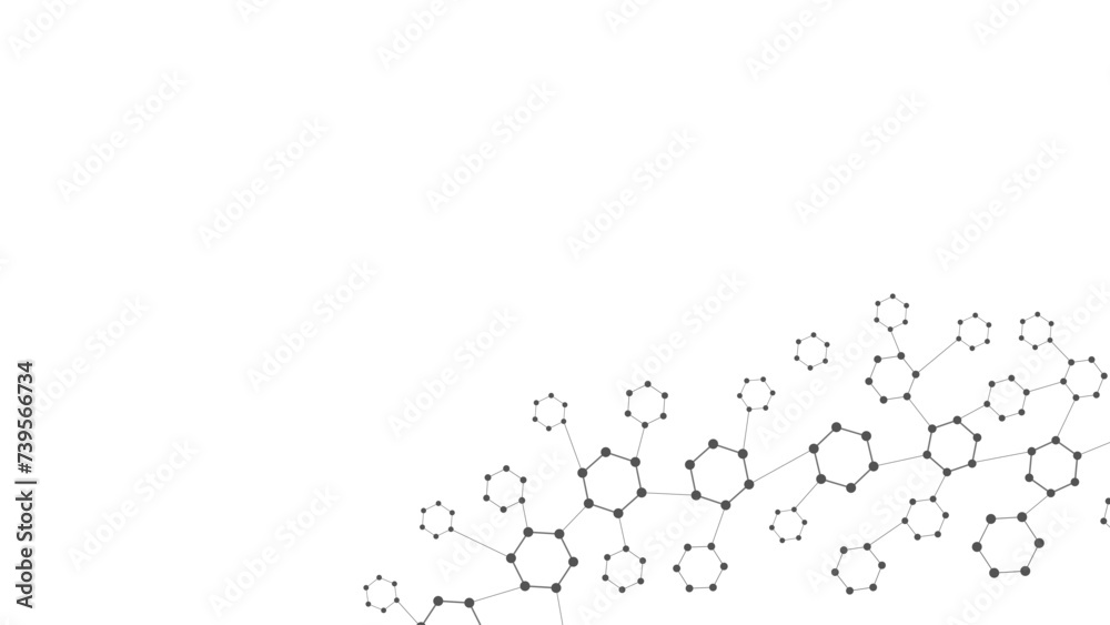Poster Science abstract background. Abstract technology background with copy space. Abstract shapes in the corner.