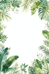 Frame of green leaves, vegetables, flowers space for Text