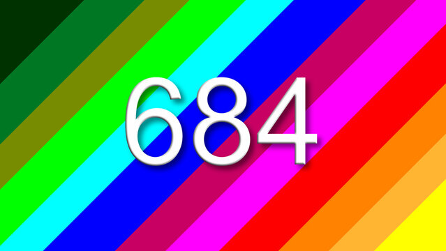 684 colorful rainbow background year number
