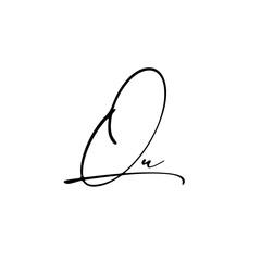 Initial wedding monogram logo template