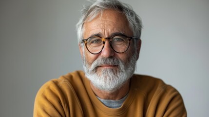 Older Man With Glasses and Beard