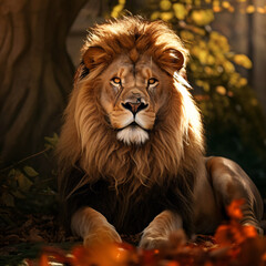 portrait of a lion - generative AI