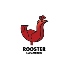 Fototapeta na wymiar rooster mascot logo design modern illustration