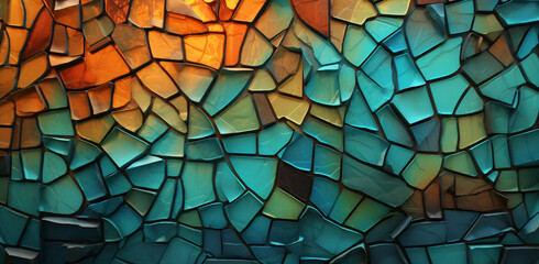 Organic Textured Stained Glass Mosaic