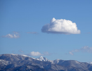 snow covered mountains