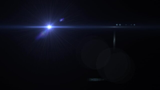 lens flare effect on black blackground