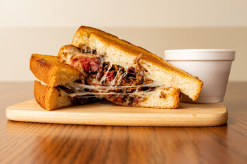 Grilled cheese with brisket