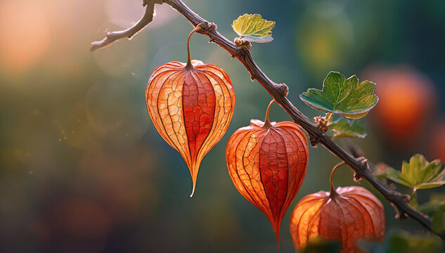 Physalis - Miechunka, pomarańczowe kwiaty jak lampiony