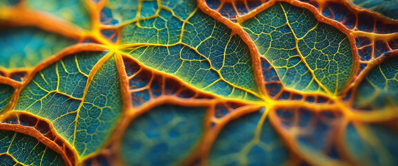 Microscopic View of a Leafs Stomata, with light highlighting the incredible natural patterns