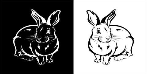 Illustration vector graphics of rabbit icon