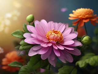 Bright Marigolds in a Sunlit Garden Bed, Their Bold Orange and Yellow Petals Adding Warmth and Vibrancy to the Landscape