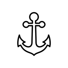 Anchor icon vector. Anchor symbol logo. Anchor marine icon.