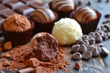 Solid chocolate ball consists of cocoa solids cocoa butter sugar and milk