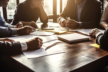 Corporate Team Engaged in Strategic Planning