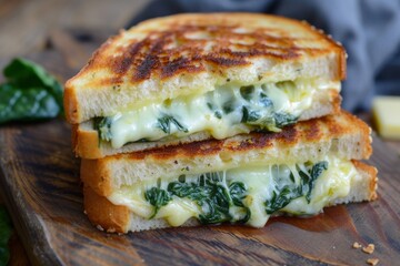 Spinach and artichoke grilled cheese