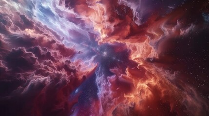 Obraz na płótnie Canvas Witness a Stellar Spectacle: Behold Interstellar Clouds and Cosmic Explosions Captured in Astounding Detail and Grandeur, Each Image a Glimpse into the Sublime Majesty of the Universe's Endless Depths