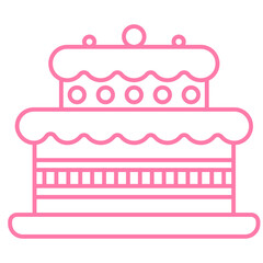 Simple cake outline icon