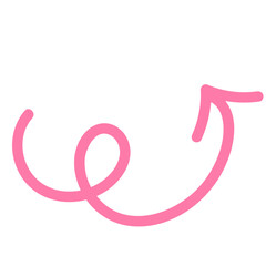 Curly hand drawn arow