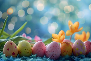 Colorful Easter Eggs, holiday, celebration, spring, traditional