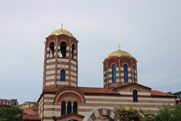 Fototapeta na wymiar The St Nicholas Church is located in the very center of Batumi.