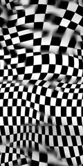 Foto op Aluminium Chessboard Illusion Chessboard Illusionary Optical Fine detail Black and White Anywhere Optical Illusion © hunte