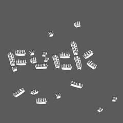 Scattered parts of a construction set, collected into a word.