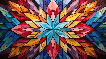 Foto op Plexiglas illustration of colorful geometric shapes © jr-art