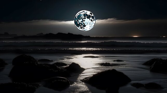 mesmerising full moon photograph, ultra realistic