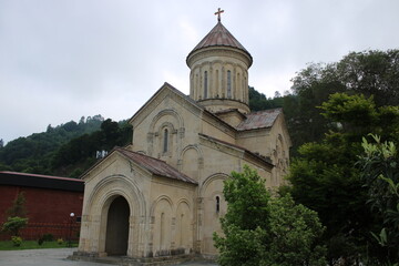 Fototapeta na wymiar Church in Sarpi, Georgia, close to the Turkish border. Batumi, Georgia