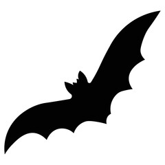  Bat silhouette design as halloween illustration in black, scary vector with transparent...