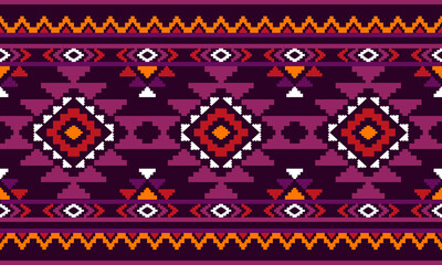 Navajo southwest geometric seamless pattern fabric colorful design for textile printing