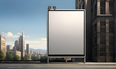 Empty billboard in the city