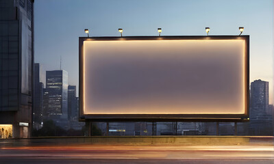 Empty billboard in the city