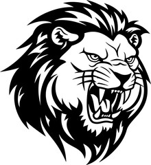 Handdrawn lion drawing 