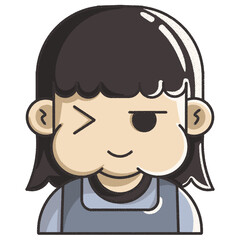 Obraz premium Flirty expression illustration