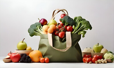 Healthy food in the bag