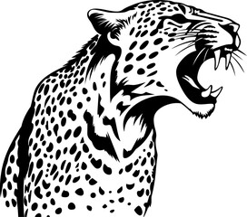 Handdrawn cheetah drawing 