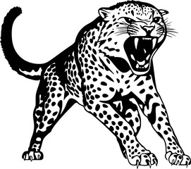 Handdrawn cheetah drawing 