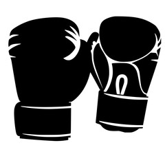 Boxing Glove Punch Fighter Background Black and White SVG Vector File for Laser Cutting Generative Ai