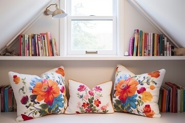 Colorful Kids' Room: Playful Florals for a Cozy Reading Nook