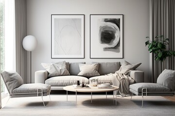 Grey Wall Art: Contemporary Abstract Posters for Minimalist Elegant Living Spaces